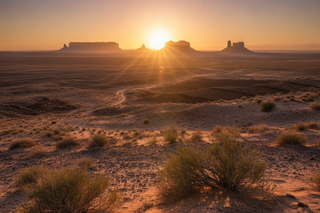 Sunrise over the desert