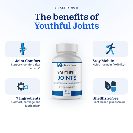 Youthful Joints benefits: Joint Comfort, Stay Mobile, 7 Ingredients, Shellfish-Free