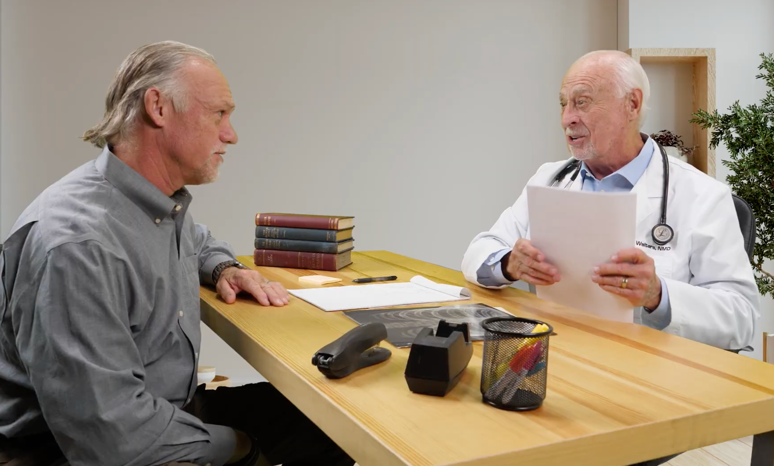 Dr. Walters reviewing results with a patient