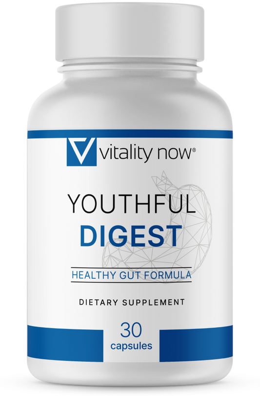 Youthful Digest supplement by Vitality Now - bottle front