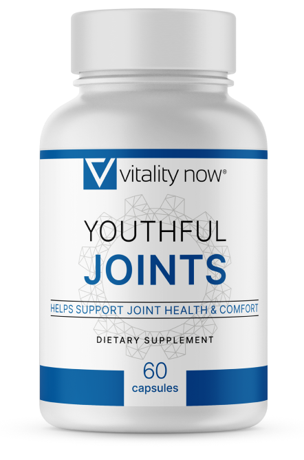 Youthful Joints supplement by Vitality Now - bottle front